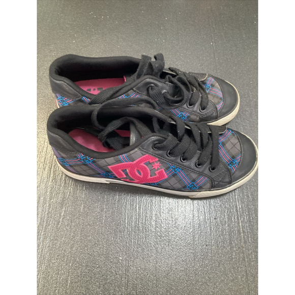 DC Girl's Chelsea SE Shoe - Blue Denim Chambray/White Dot/Pink Laces 302252 7.5 - Picture 3 of 8